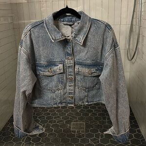 H&M cropped denim jacket